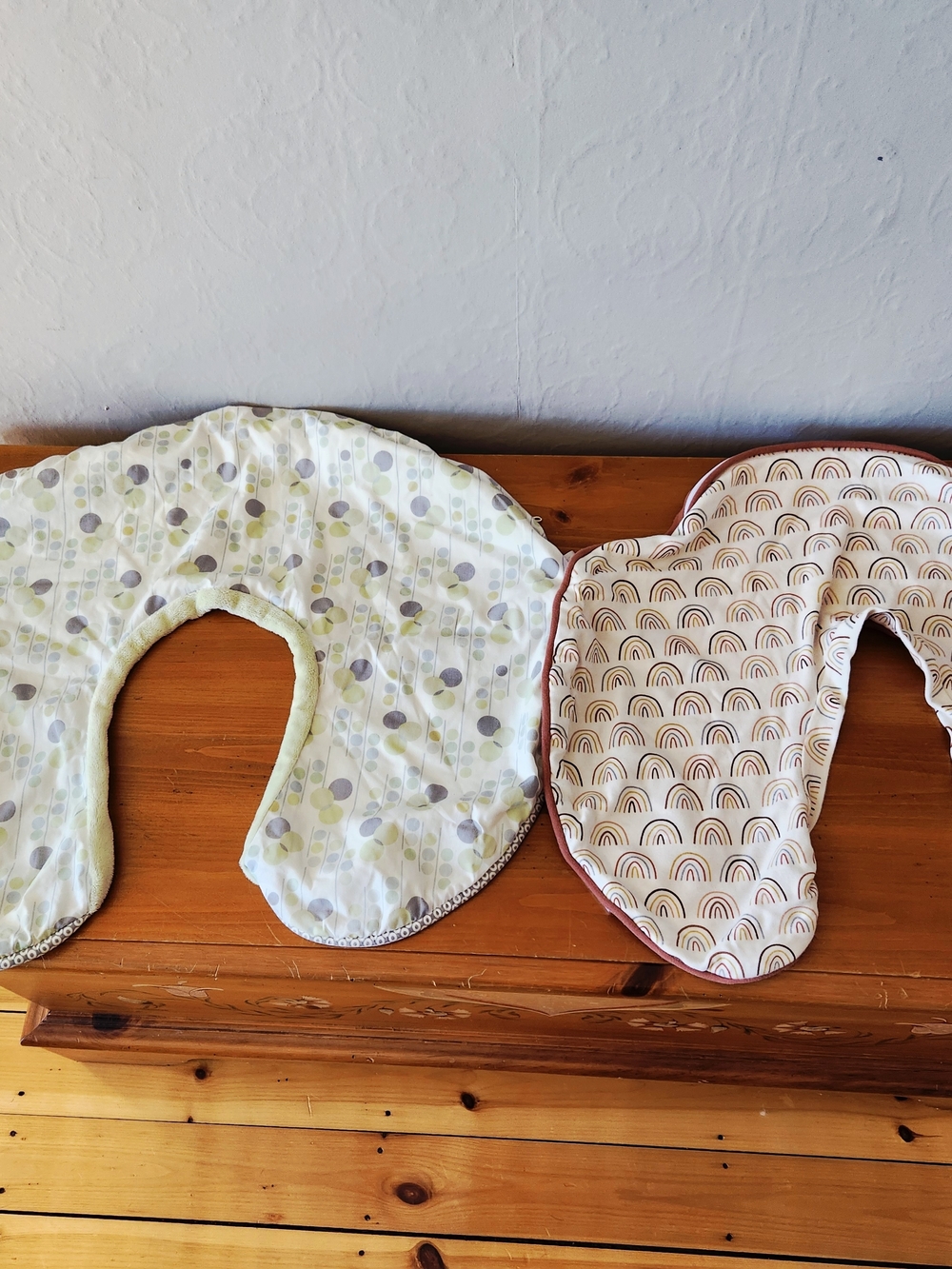 Boppy Nursing Pillow Covers - Green Polka Dot & Brown Rainbow Set